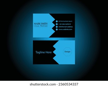 vector elegant minimal black and yellow business card template
