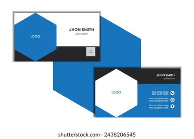 Vector elegant minimal business card template.