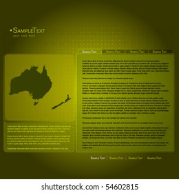 vector elegant modern website template with Australia continent