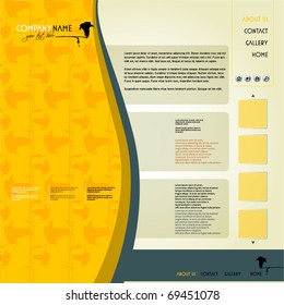 vector elegant modern website template with floral elements