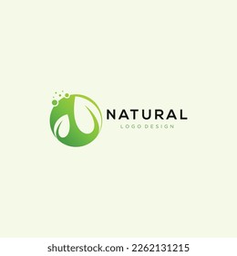 Concepto de logotipo ecológico natural elegante del vector