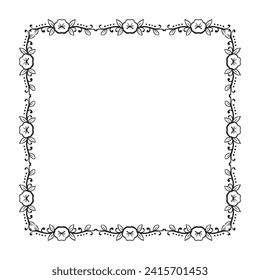 Vector elegante marco ornamental sobre fondo blanco.