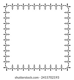 Vector elegant ornamental frame on white background.