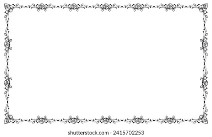 Vector elegant ornamental frame on white background