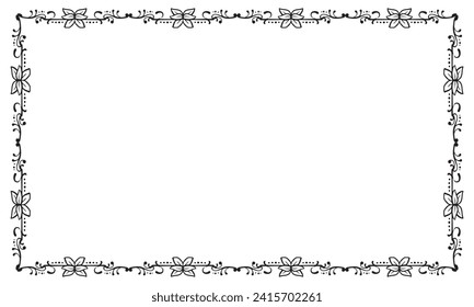 Vector elegant ornamental frame on white background