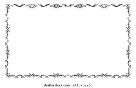 Vector elegant ornamental frame on white background