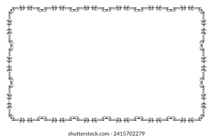 Vector elegant ornamental frame on white background