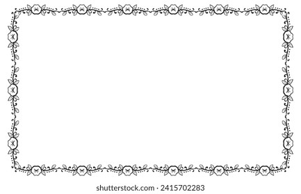 Vector elegant ornamental frame on white background