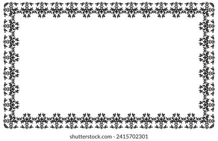 Vector elegant ornamental frame on white background.