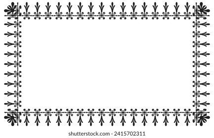 Vector elegant ornamental frame on white background.