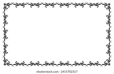 Vector elegant ornamental frame on white background.
