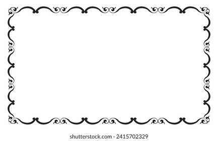 Vector elegant ornamental frame on white background.