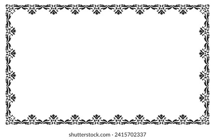 Vector elegant ornamental frame on white background.