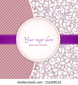 Vector elegant ornate background with floral illustration.