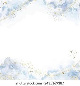 vector elegant pink hand painted alcohol ink background with gold glitter