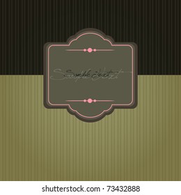 vector elegant retro label illustration