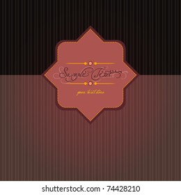 vector elegant retro label illustration