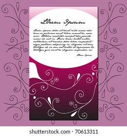 Vector elegant romantic abstract floral background