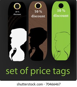 vector elegant set of price tags