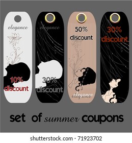 vector elegant set of price tags