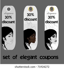 vector elegant set of price tags