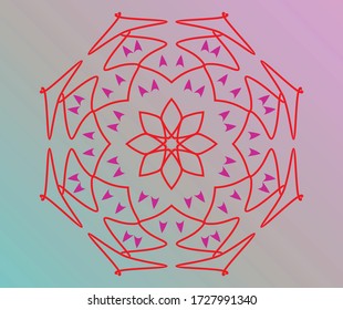 Vector de un elegante y sencillo adorno de mandala
