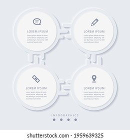 Vector elegant simple refined style infographic design UI template labels and icons