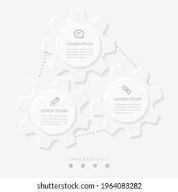 Vector elegant simple refined style infographic design UI template labels and icons