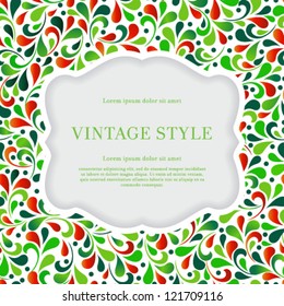 Tarjeta de primavera elegante de Vector con diseño de adorno floral.