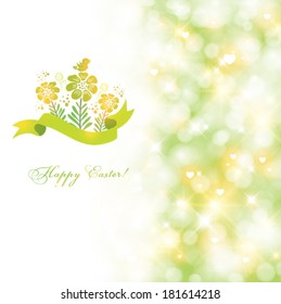 Vector elegant spring Easter card.