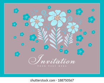 Vector elegant stylish invitation card.