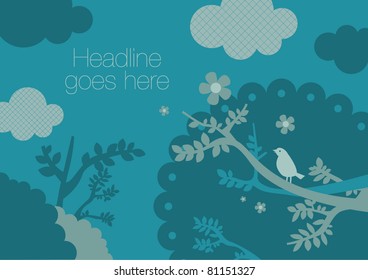vector of elegant stylish nature background