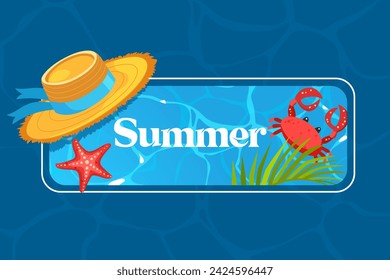Vector elegant summer label design