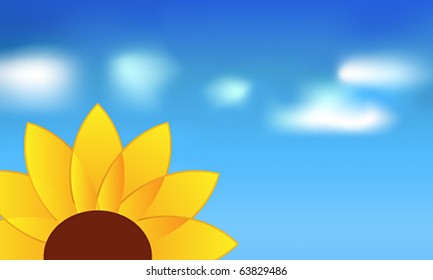 Vector elegant sunflower illustration