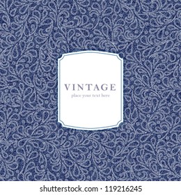 Vector elegant vintage card template. Perfect as invitation or announcement.