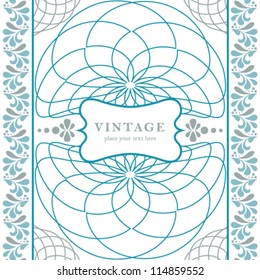 Vector elegant vintage ornament card. Perfect as invitation or announcement.