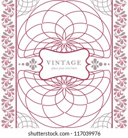Vector elegant vintage ornament card. Perfect as invitation or announcement.