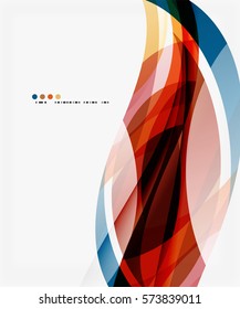 Vector elegant wave background. Template background for workflow layout, diagram, number options or web design