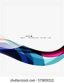 Vector elegant wave background. Template background for workflow layout, diagram, number options or web design