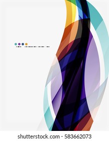 Vector elegant wave background. Template background for workflow layout, diagram, number options or web design