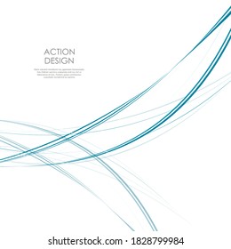 Vector elegant wave lines. Abstract background