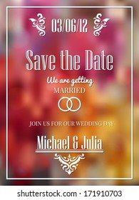Vector elegant wedding invitation card