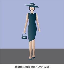 vector elegant woman