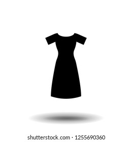 vector elegant woman dress illustration, female clothing - beautiful lady style isolated