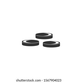 Vector Element of 3 Pills Medical Icon Black On White Background - Health Symbol Illustration