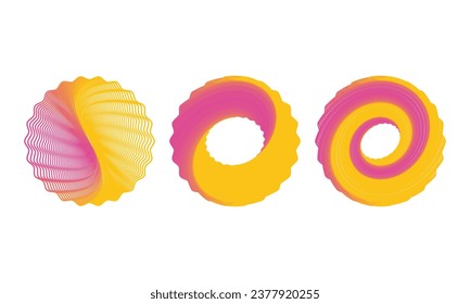 Vector element abstract gradient design spiral circle.