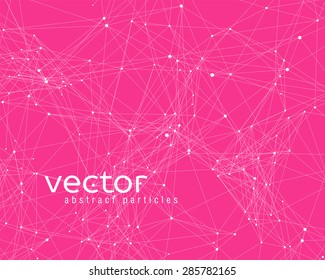 Vector element of abstract white cybernetic particles 