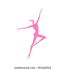 Vector element of beautiful ballet dancer the stylized figure