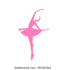 Vector element of beautiful ballet dancer the stylized figure