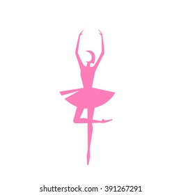 Vector element of beautiful ballet dancer the stylized figure